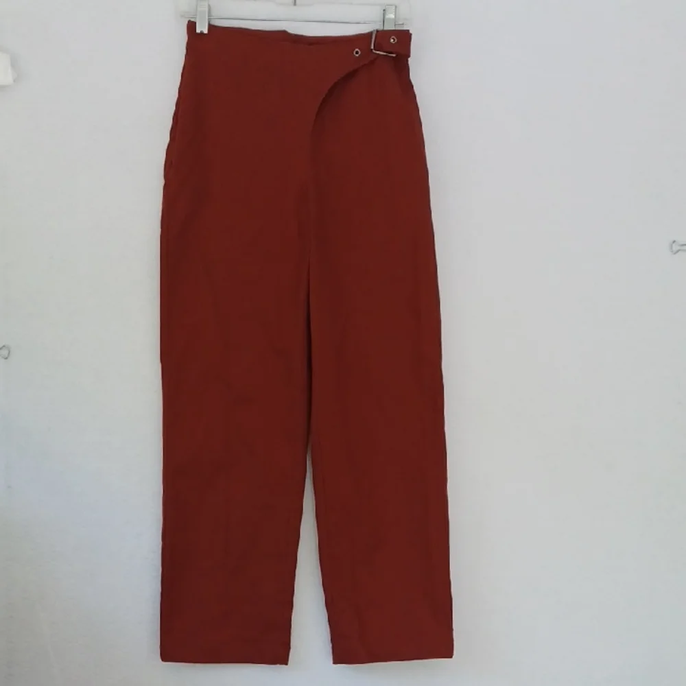 NWOT Rust Red Future Collective Pants By Reese Blutstein Size 0 - Picture 1 of 8